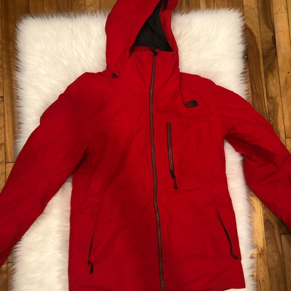 The North Face Bold Red Hooded coat